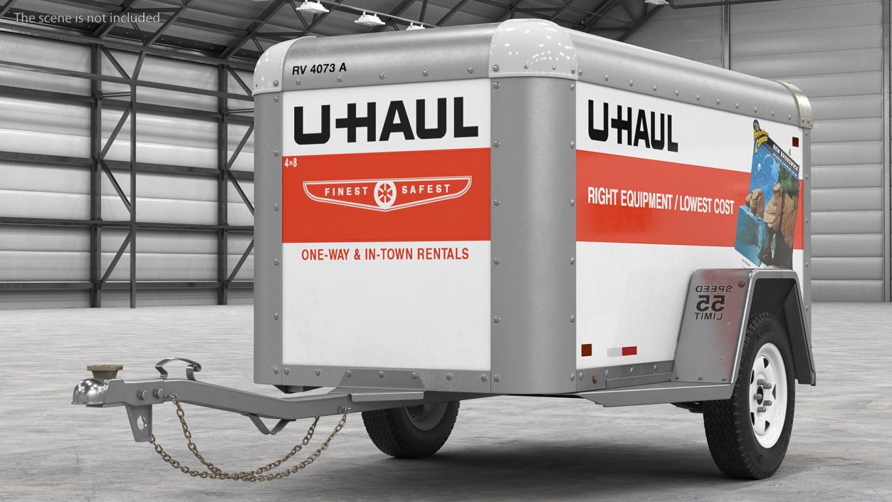 U-Haul 4x8 Cargo Trailer 3D model