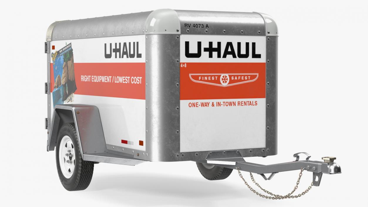 U-Haul 4x8 Cargo Trailer 3D model