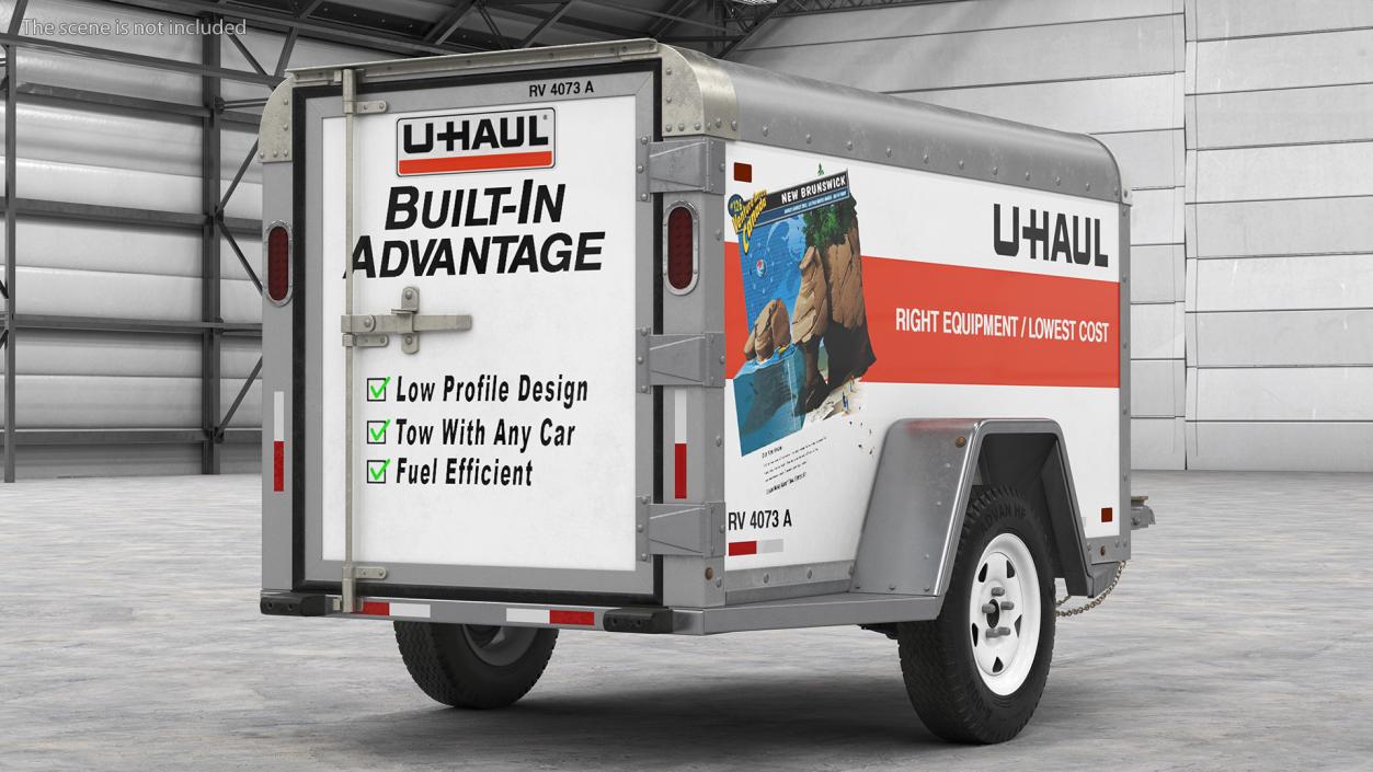 U-Haul 4x8 Cargo Trailer 3D model