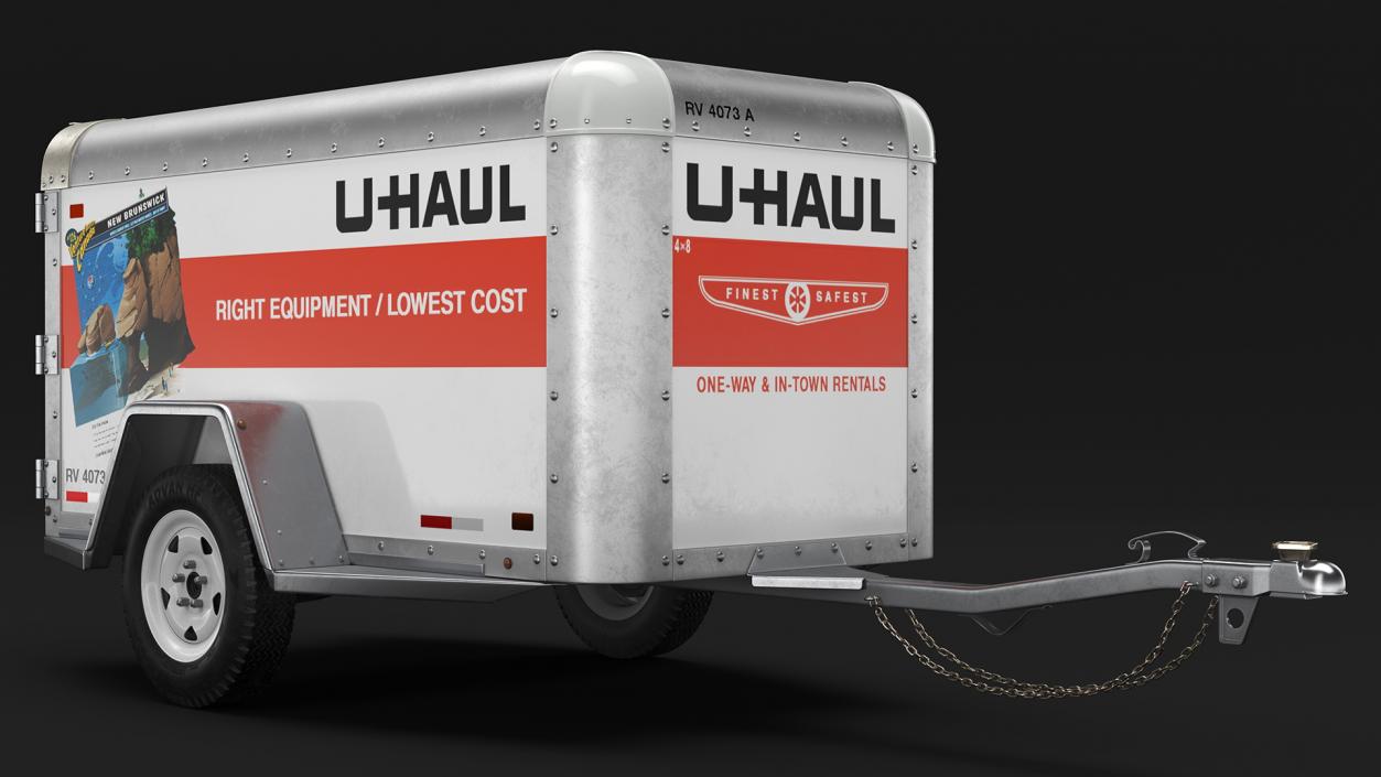 U-Haul 4x8 Cargo Trailer 3D model