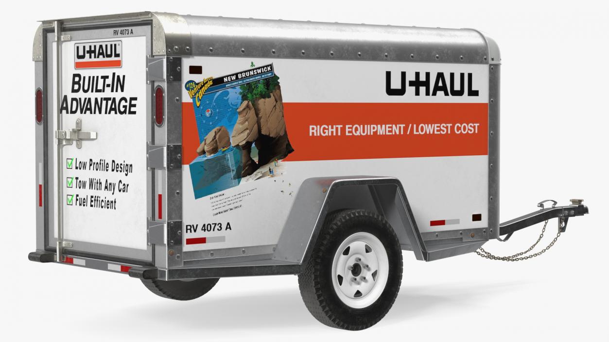 U-Haul 4x8 Cargo Trailer 3D model