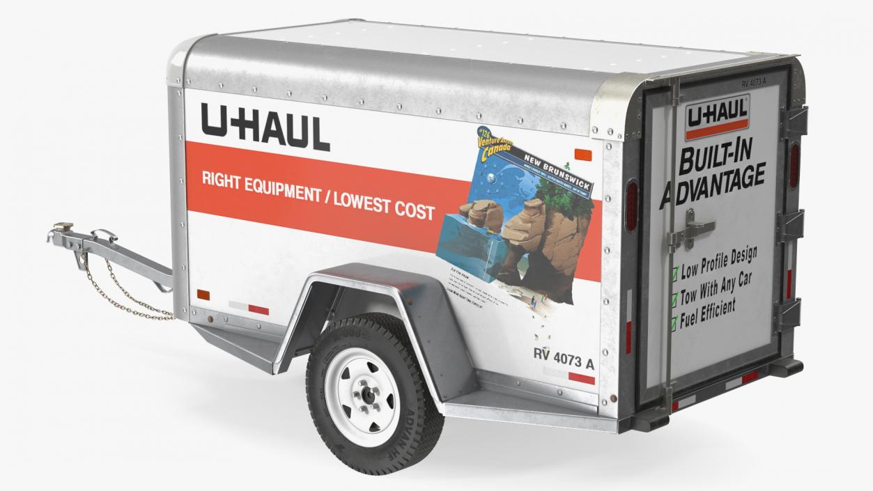 U-Haul 4x8 Cargo Trailer 3D model