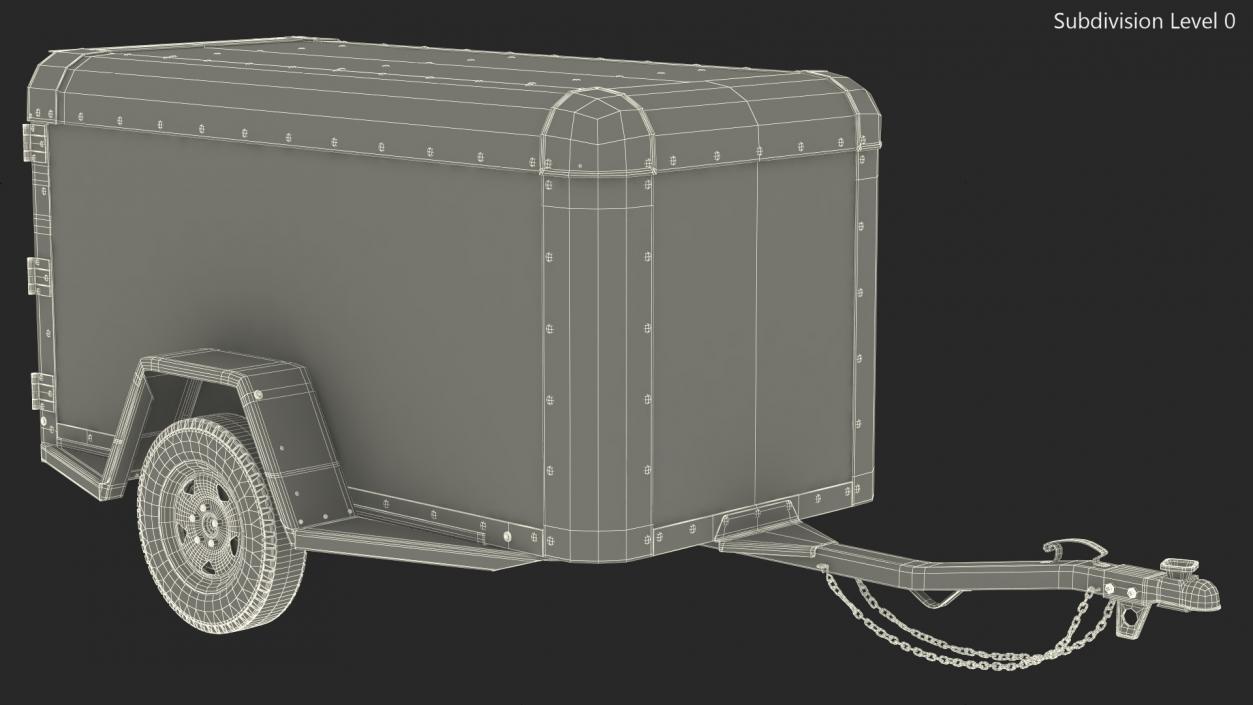 U-Haul 4x8 Cargo Trailer 3D model