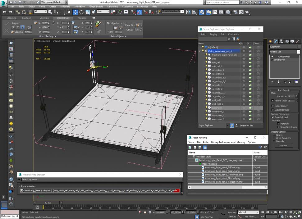 3D model Armstrong Light Panel OFF