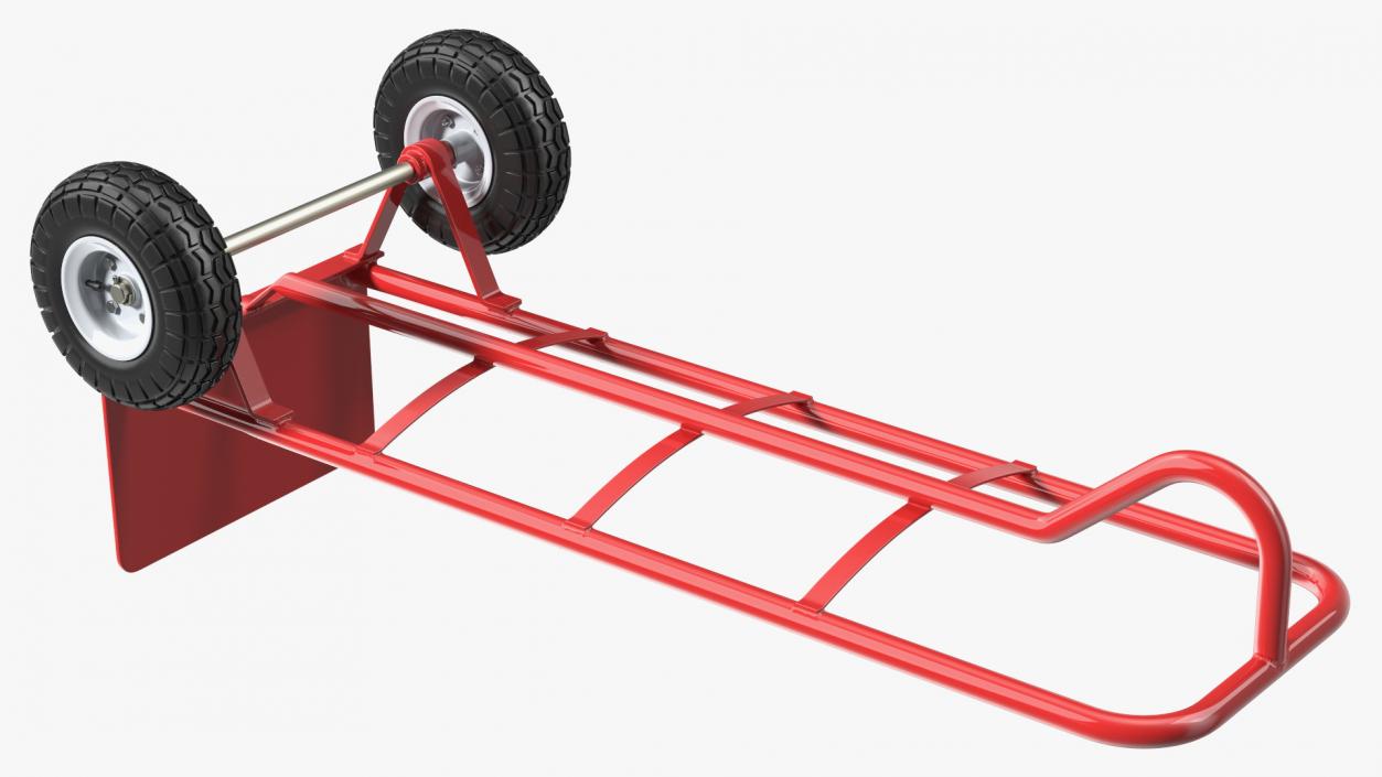 2 Wheel Red Hand Truck 3D