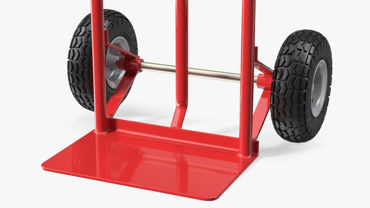 2 Wheel Red Hand Truck 3D