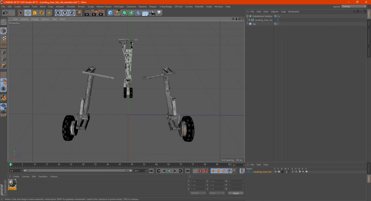 3D Landing Gear Set