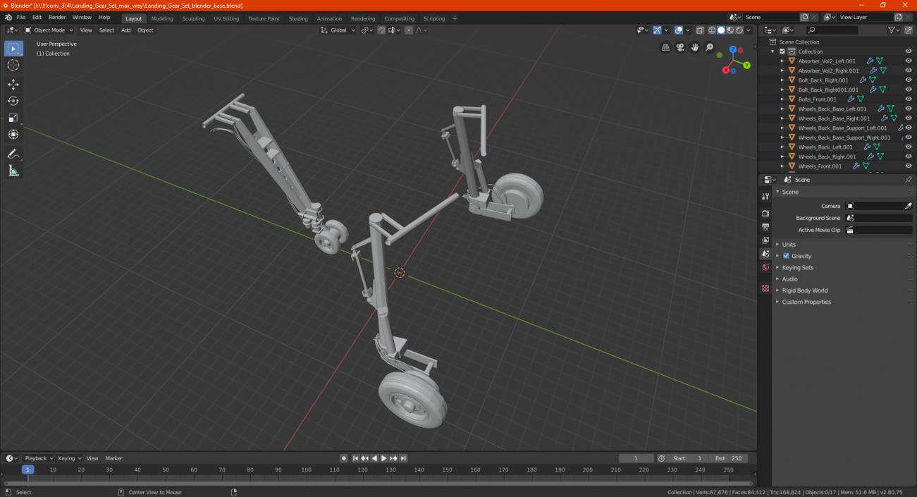 3D Landing Gear Set