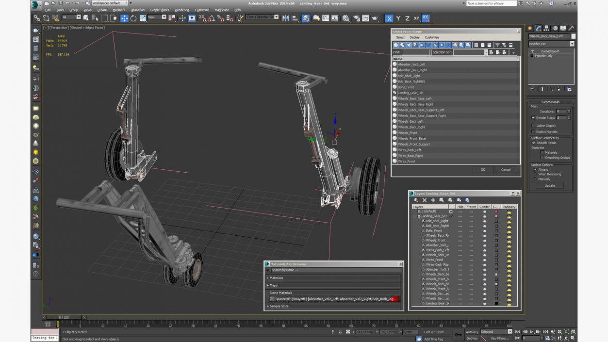 3D Landing Gear Set