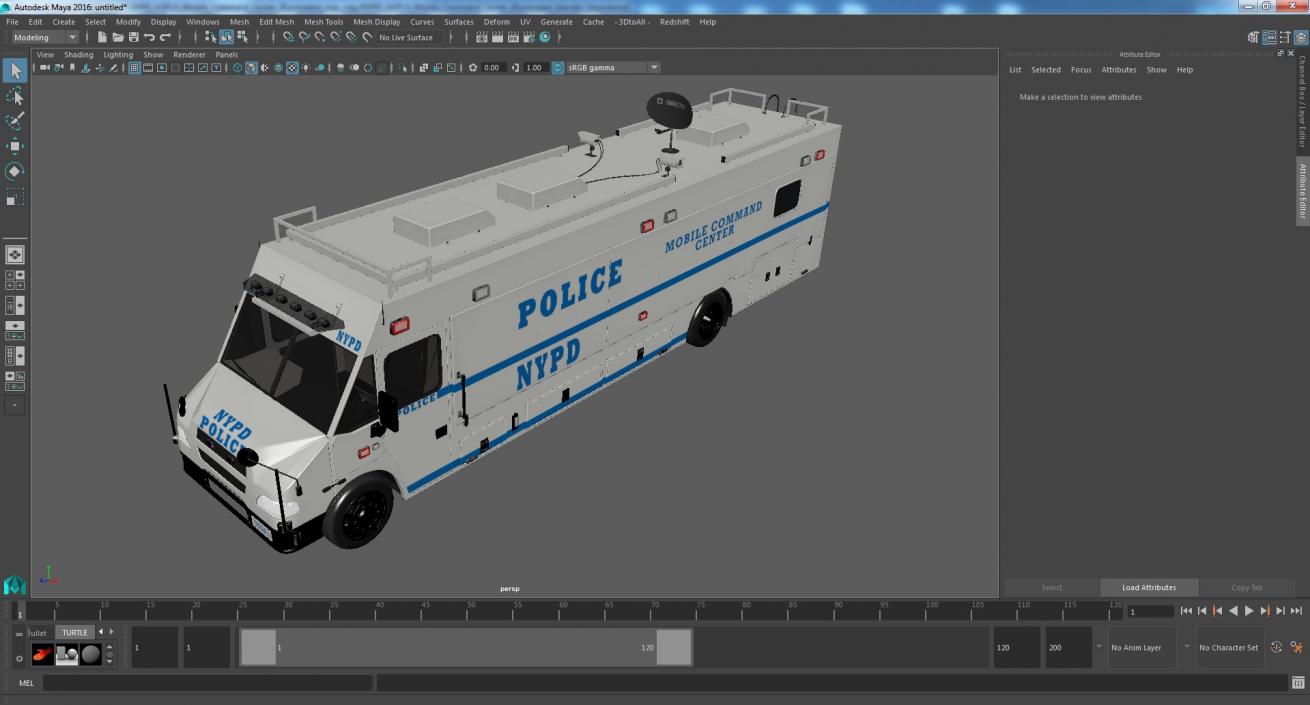 NYPD ASPCA Mobile Command Center Illuminated 3D model