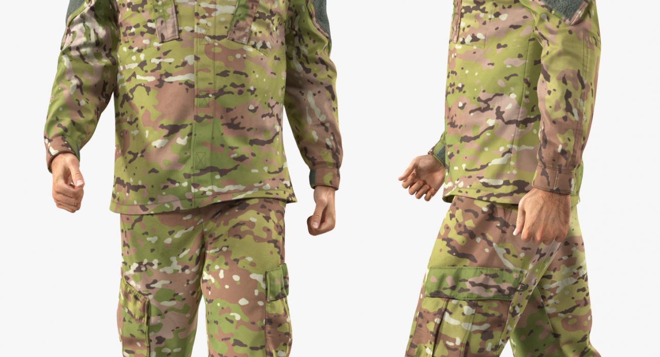 US Army Soldier Camouflage Walking 3D model