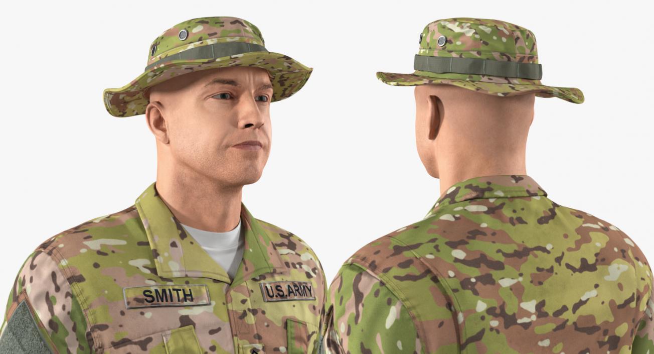 US Army Soldier Camouflage Walking 3D model