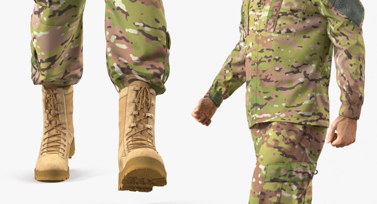 US Army Soldier Camouflage Walking 3D model