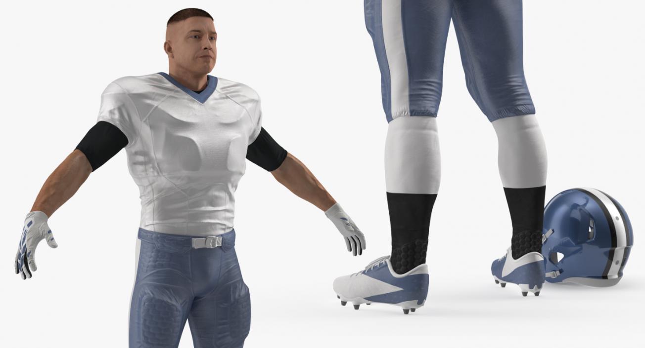 3D American Football Player Fur model