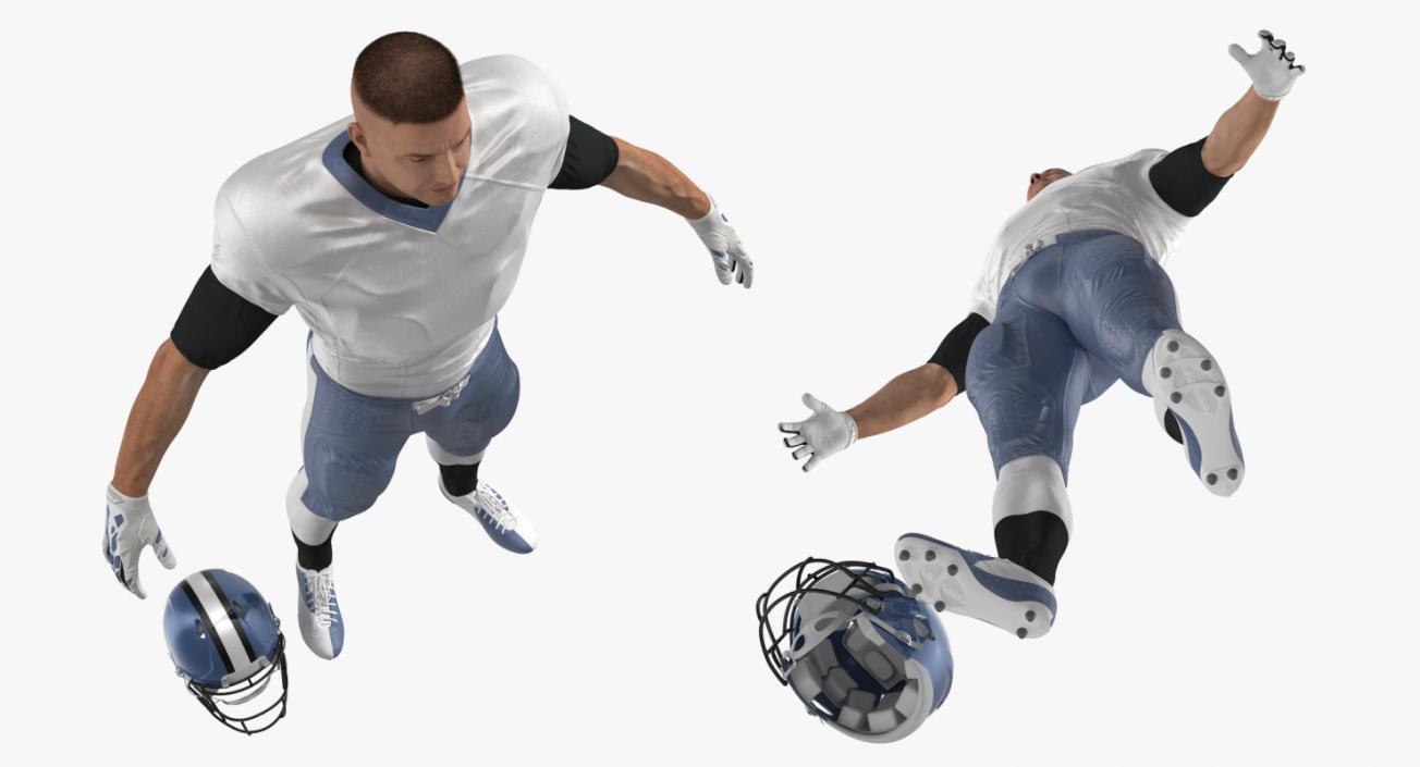 3D American Football Player Fur model