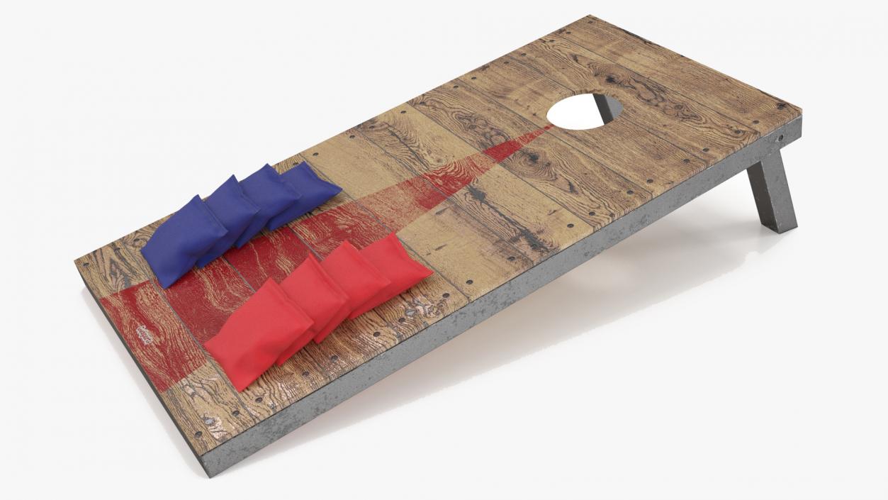 3D Wooden Cornhole Board with Toss Bags