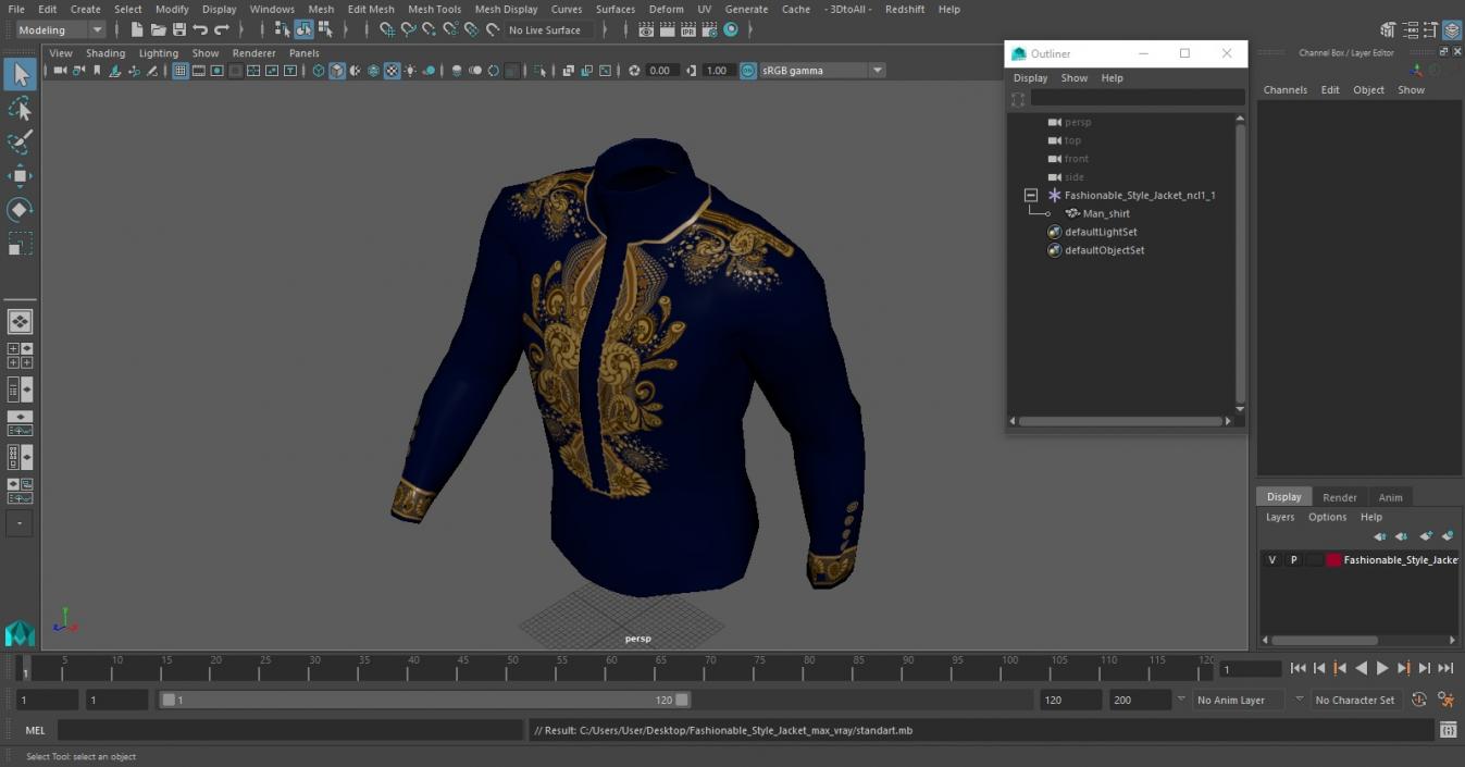 Fashionable Style Jacket 3D model