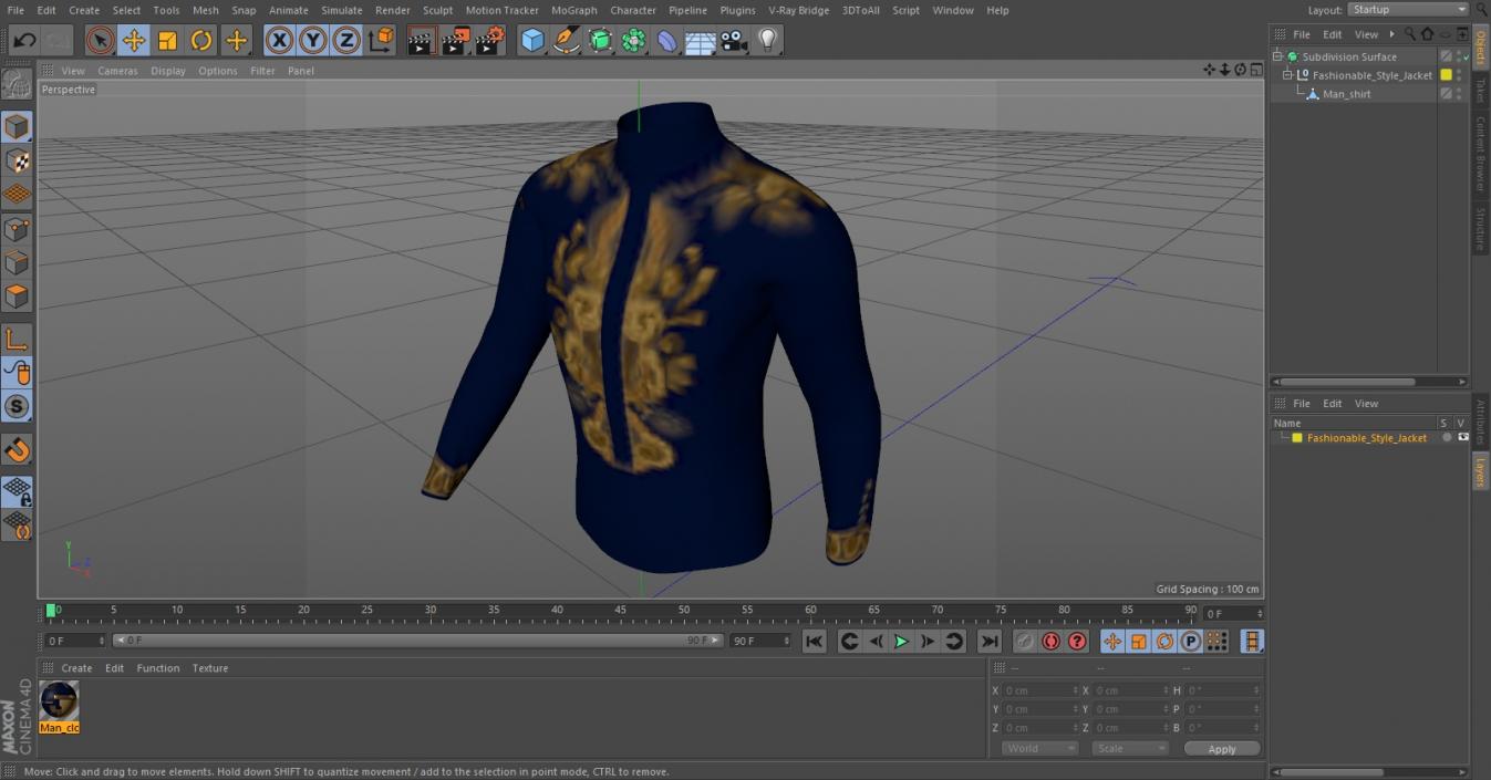 Fashionable Style Jacket 3D model