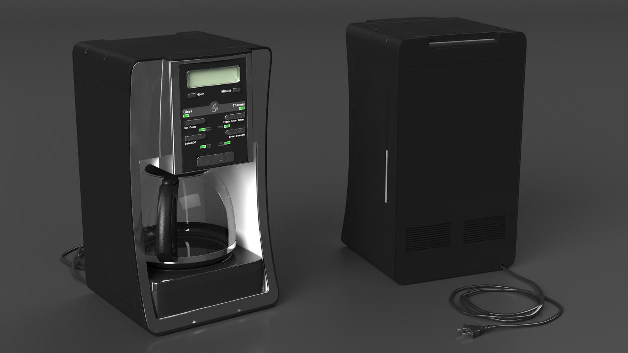 3D Coffee Maker with Glass Carafe 12 Cups model