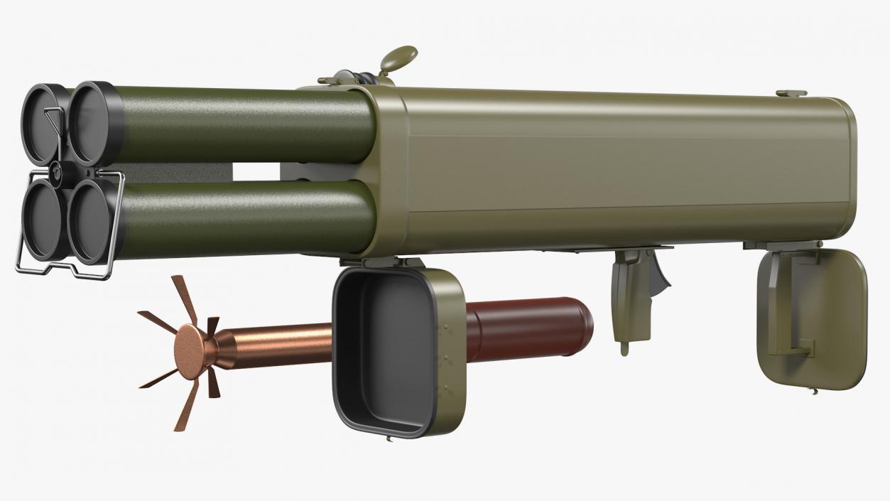 3D Incendiary Rocket Launcher M202A1 FLASH Set model