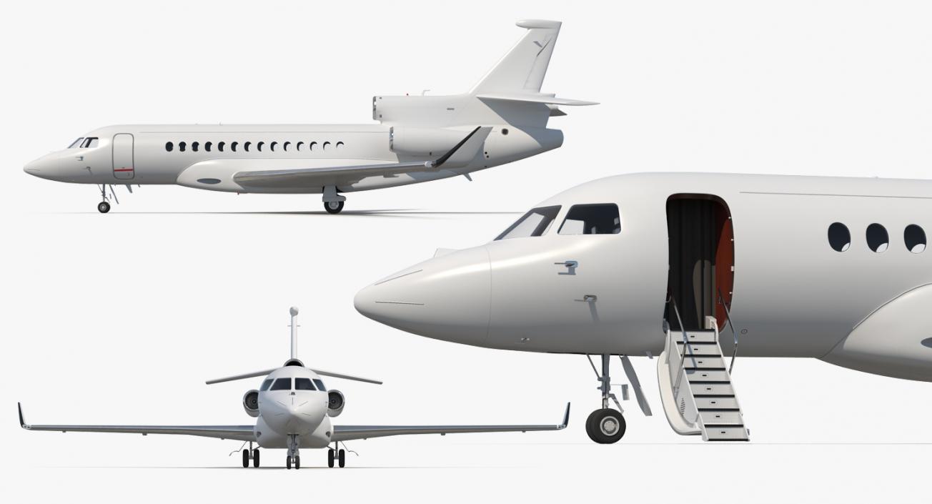 Business Jet Dassault Falcon 7X Generic 3D model