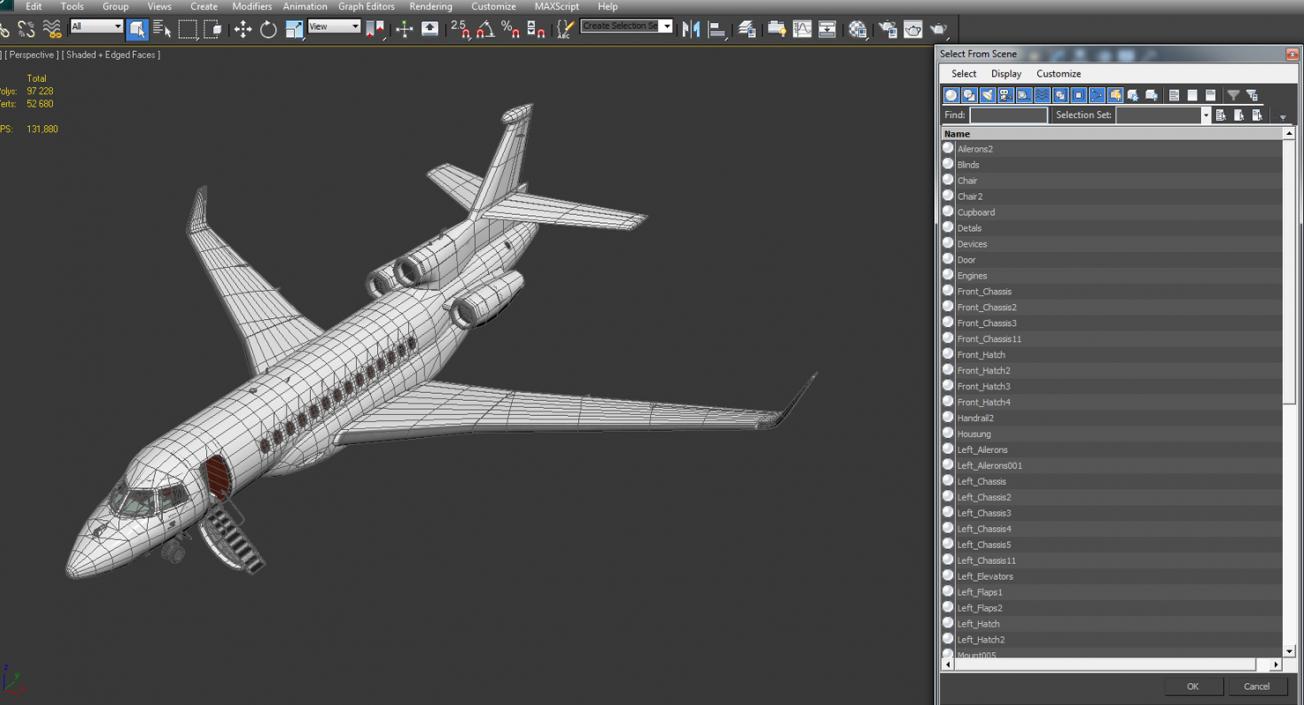 Business Jet Dassault Falcon 7X Generic 3D model