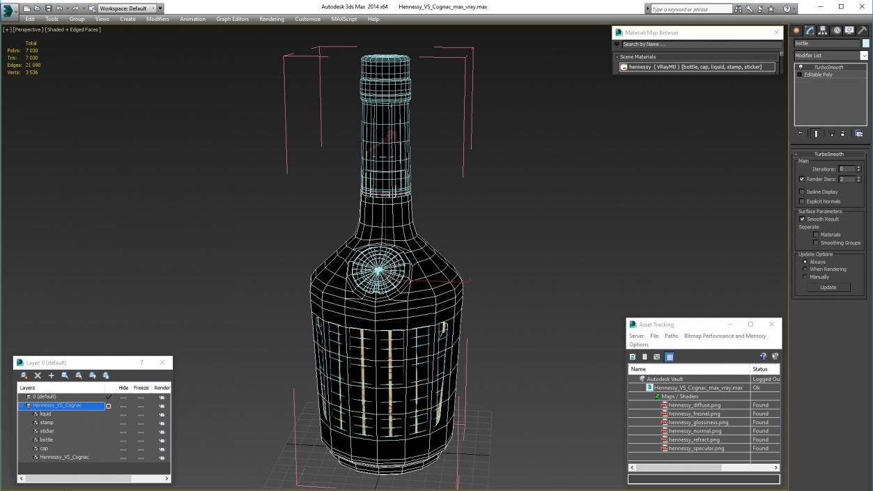 3D Hennessy VS Cognac model