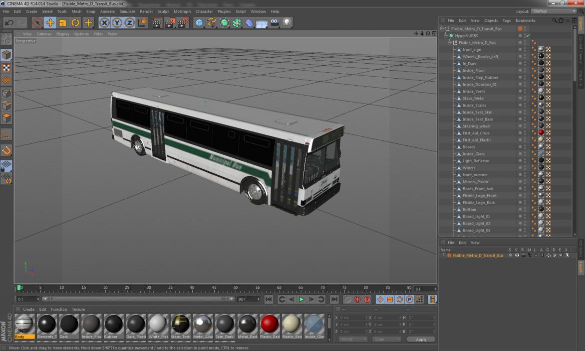 Flxible Metro D Transit Bus 3D