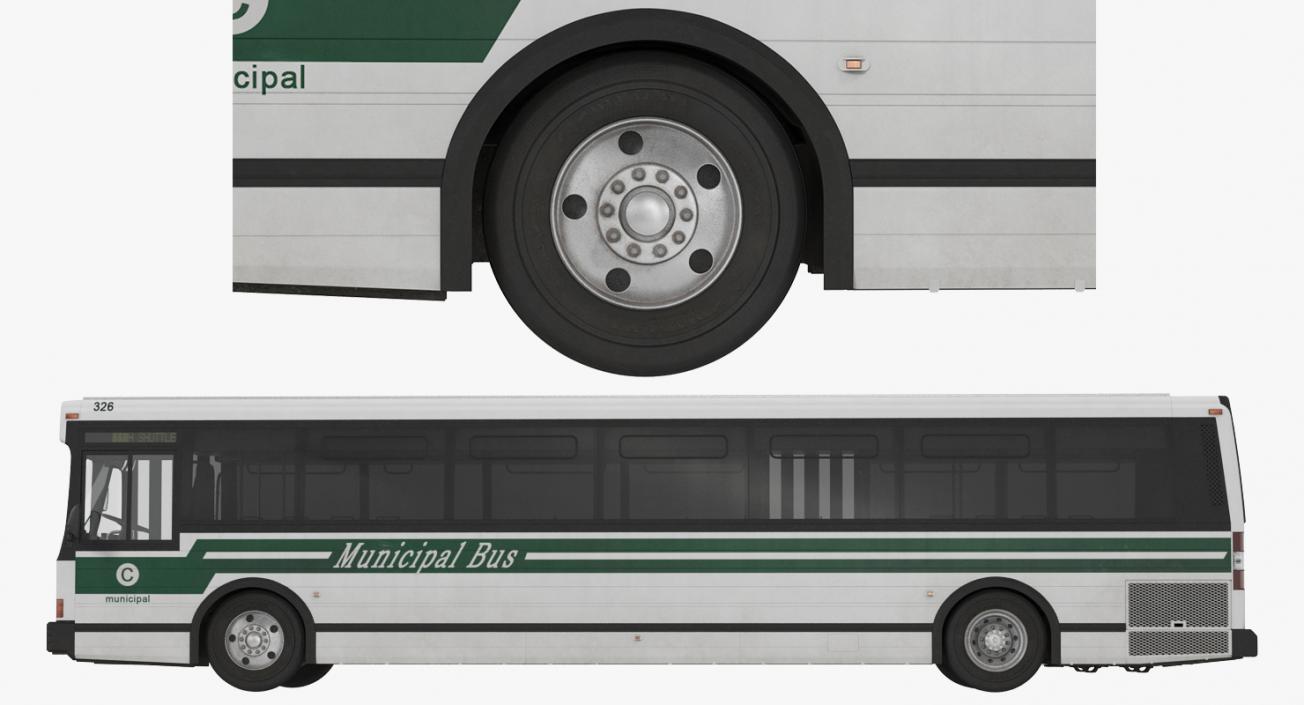 Flxible Metro D Transit Bus 3D