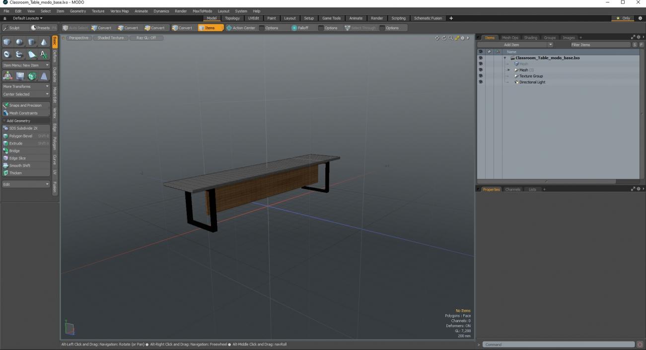 3D model Classroom Table