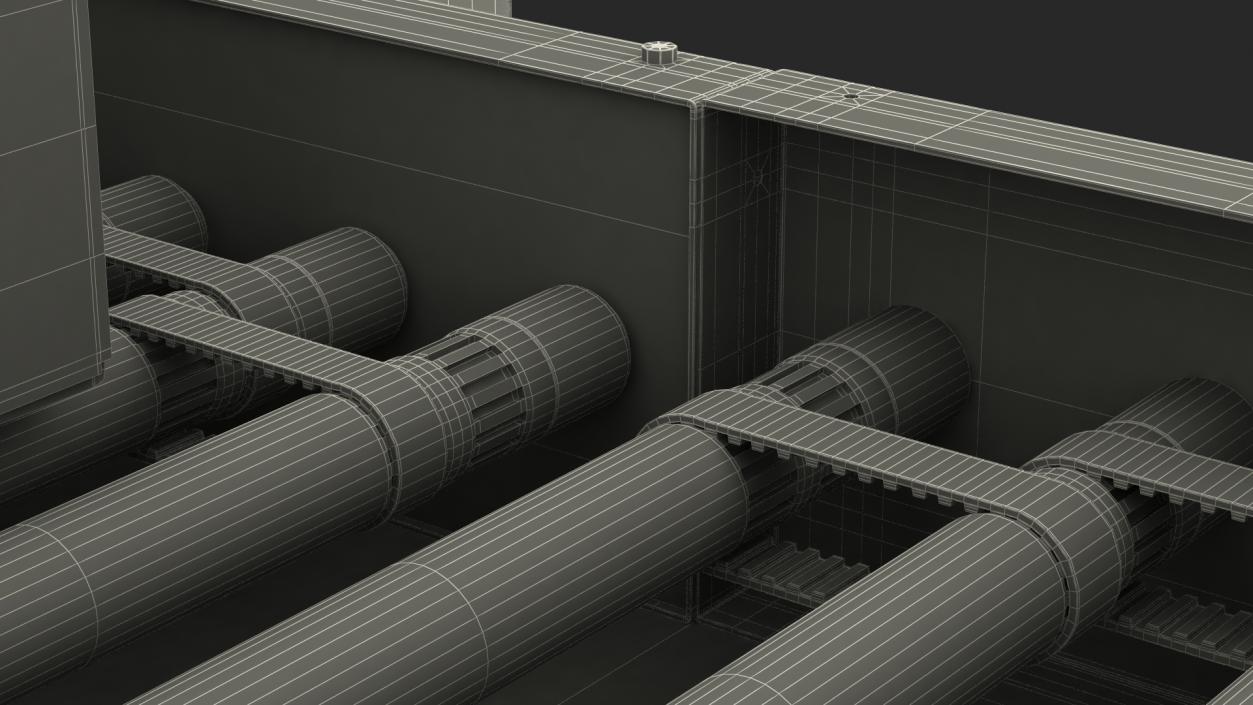 Conveyor Line With Boxes 3D model