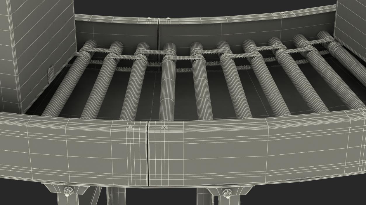 Conveyor Line With Boxes 3D model