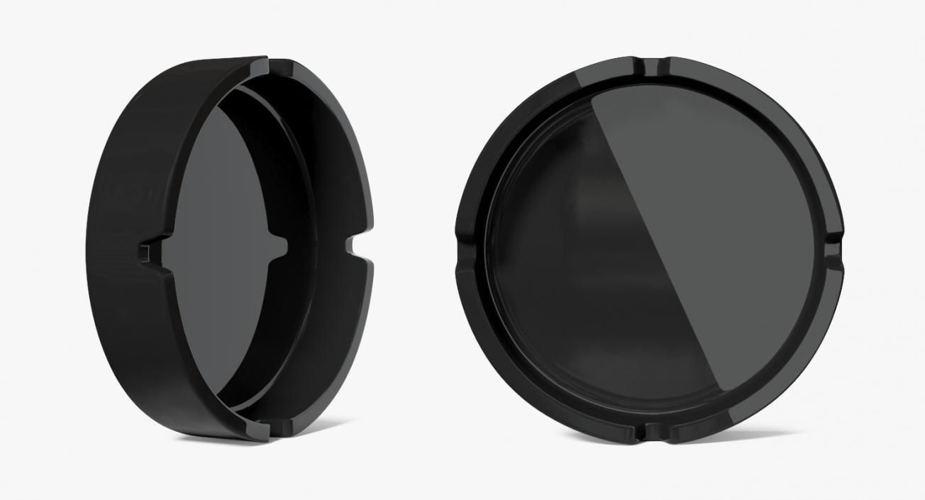 Black Glass Ashtray 3D model