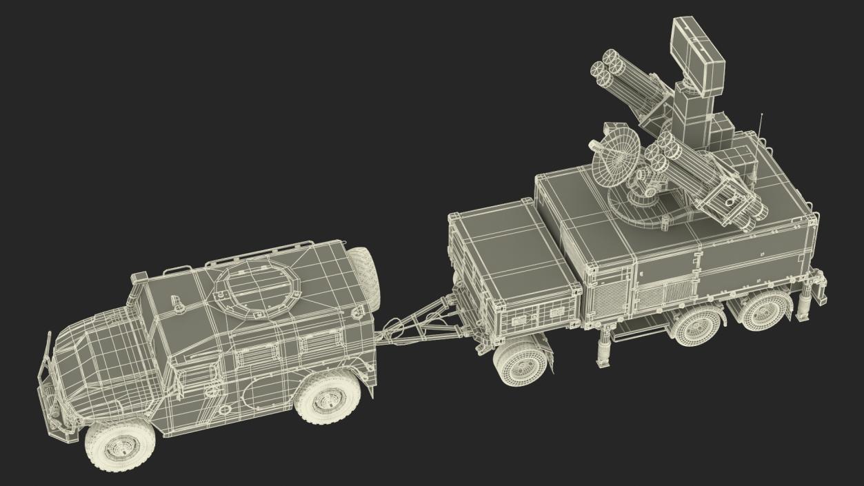 Military Truck with Missile System Crotale NG 2 3D