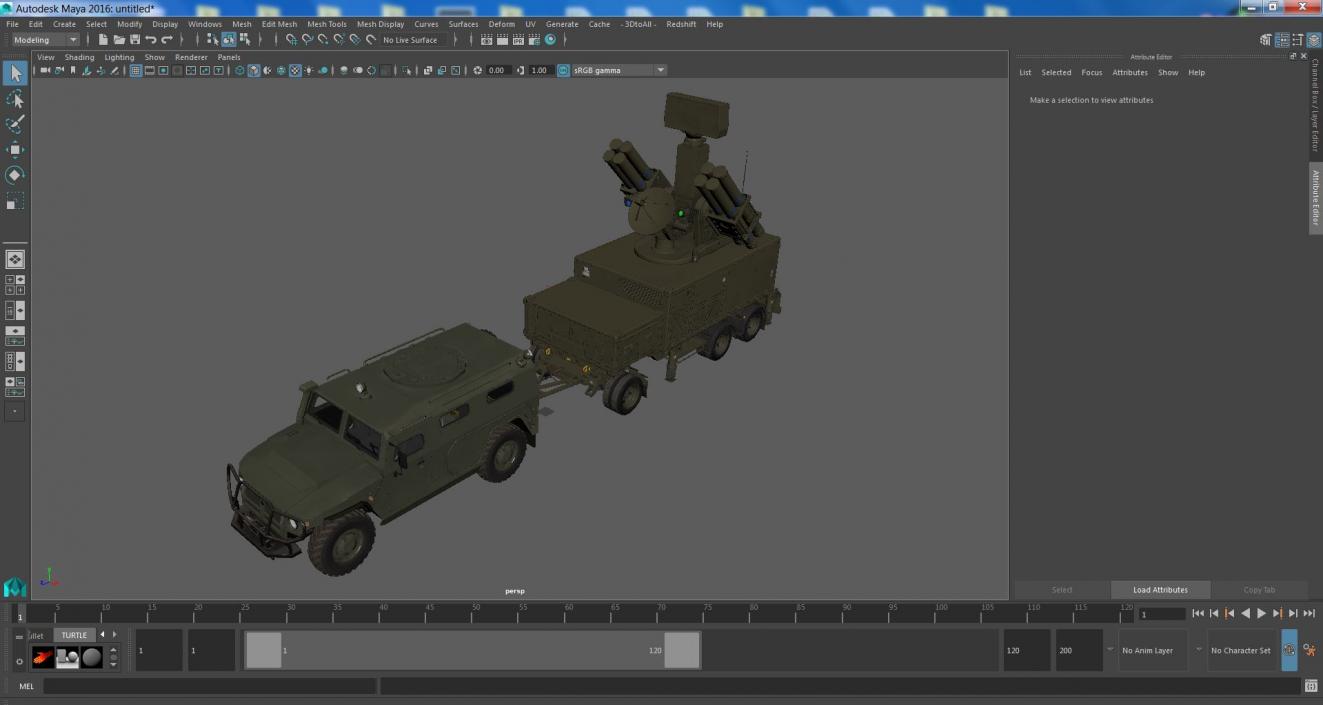 Military Truck with Missile System Crotale NG 2 3D