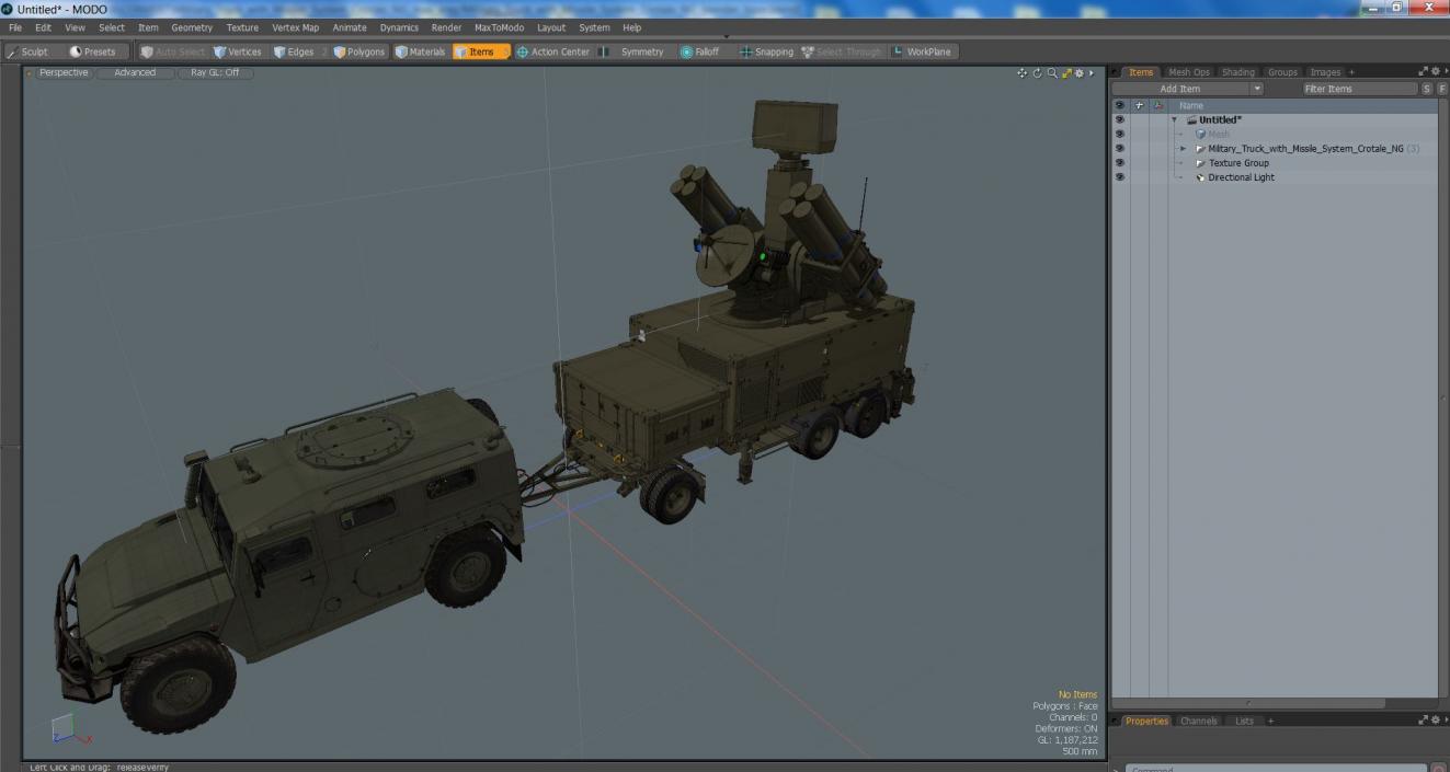 Military Truck with Missile System Crotale NG 2 3D