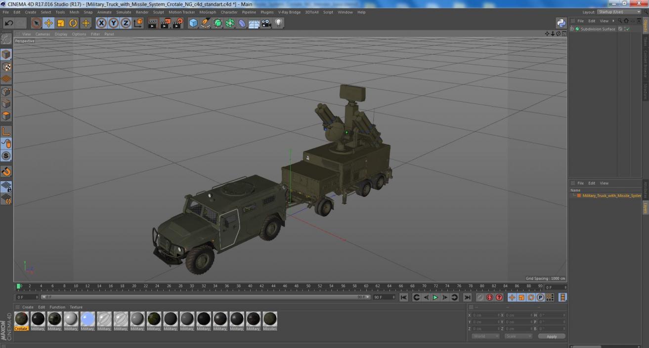 Military Truck with Missile System Crotale NG 2 3D