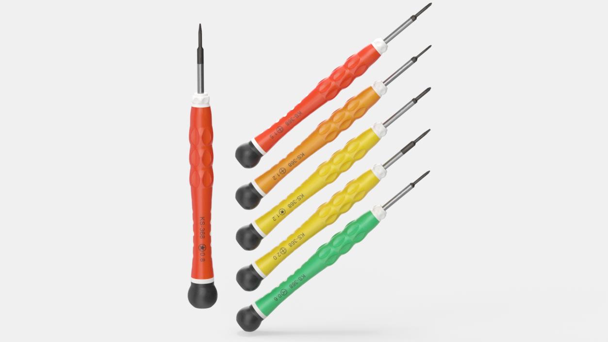 3D Cellphone Repair Screwdrivers Set model