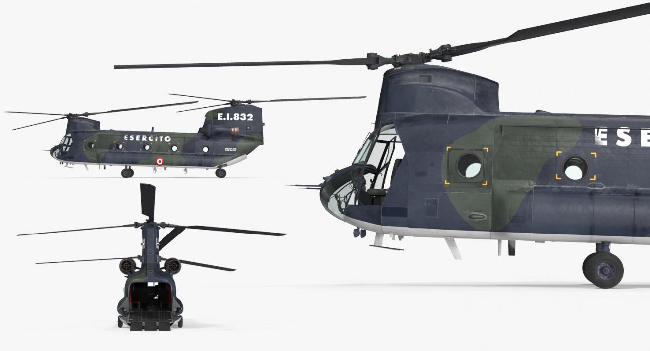 Transport Helicopter CH-47 Chinook 3D model