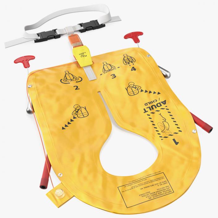 3D Airline Inflatable Life Vest model