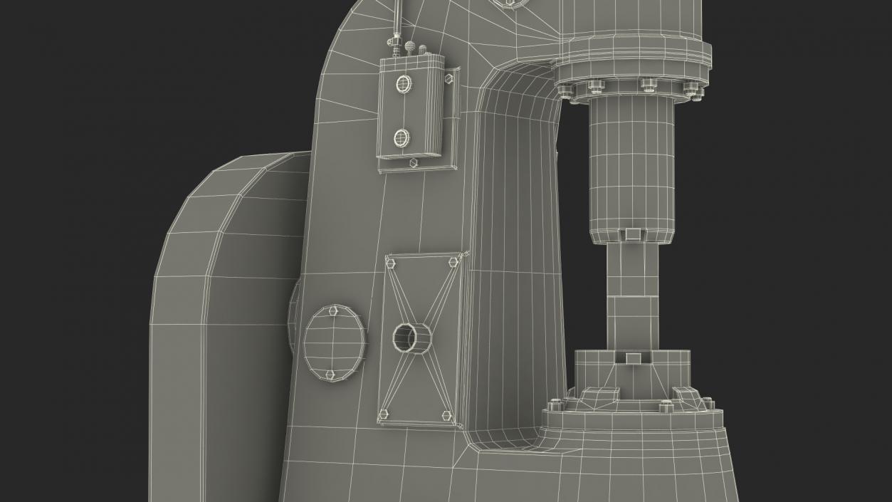 Modern Power Forging Hammer 3D