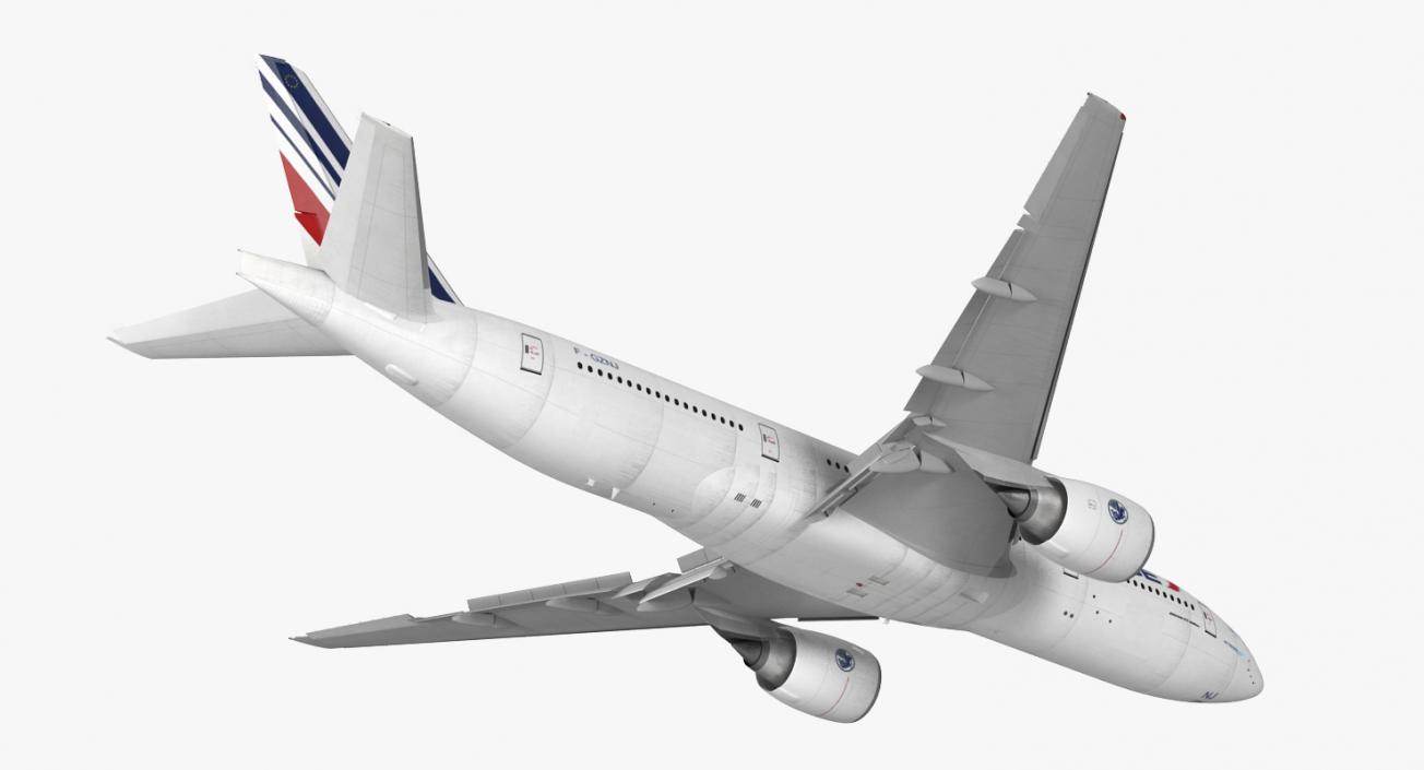 Boeing 777 200ER Air France Rigged 3D model