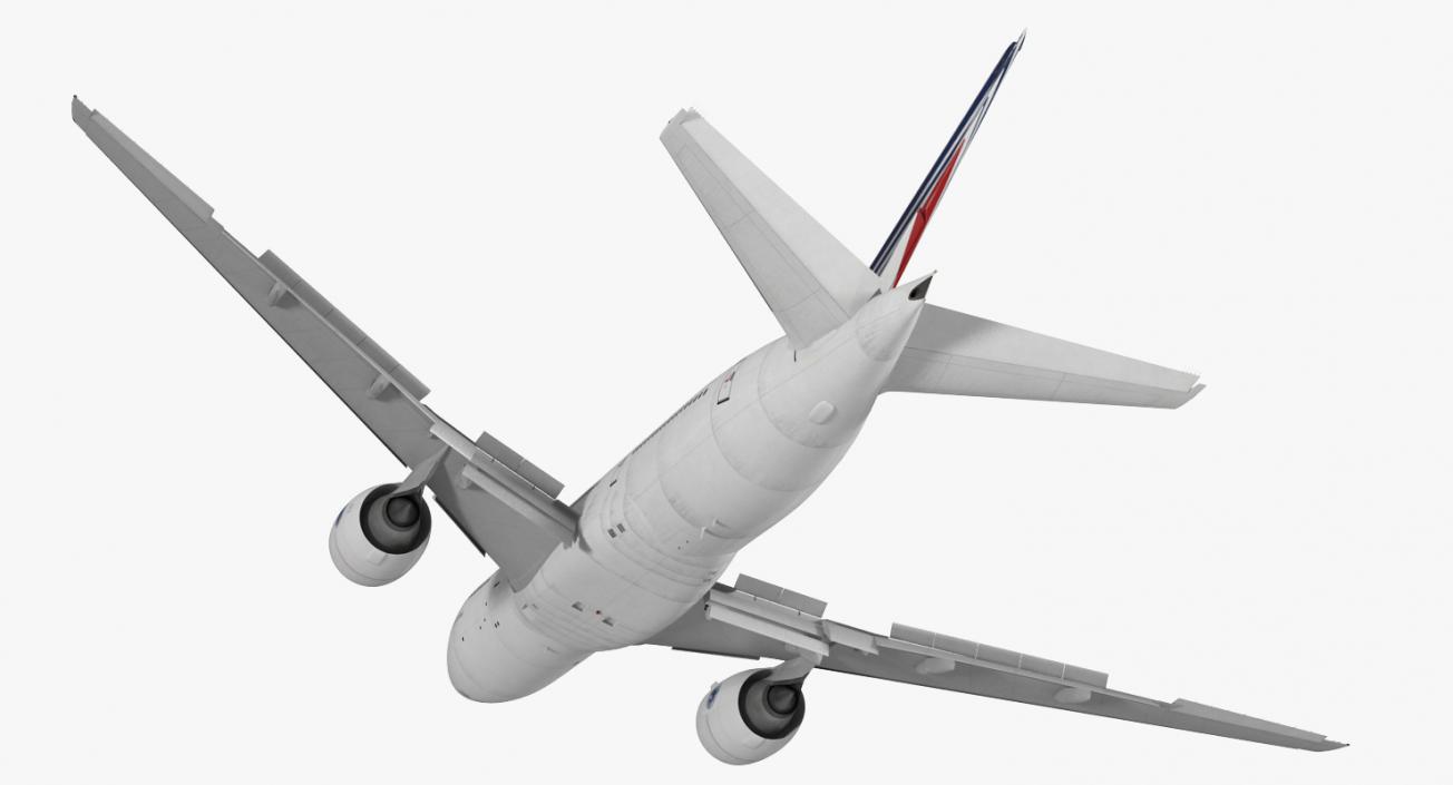 Boeing 777 200ER Air France Rigged 3D model