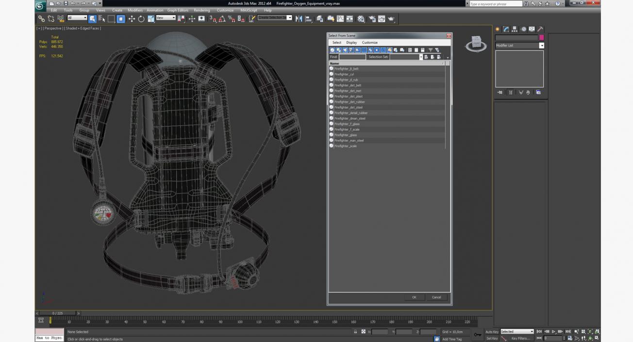 3D Firefighter Oxygen Equipment model