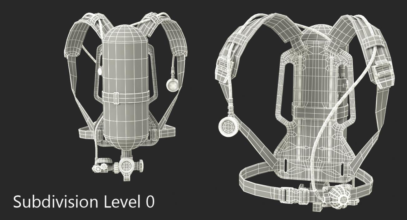 3D Firefighter Oxygen Equipment model