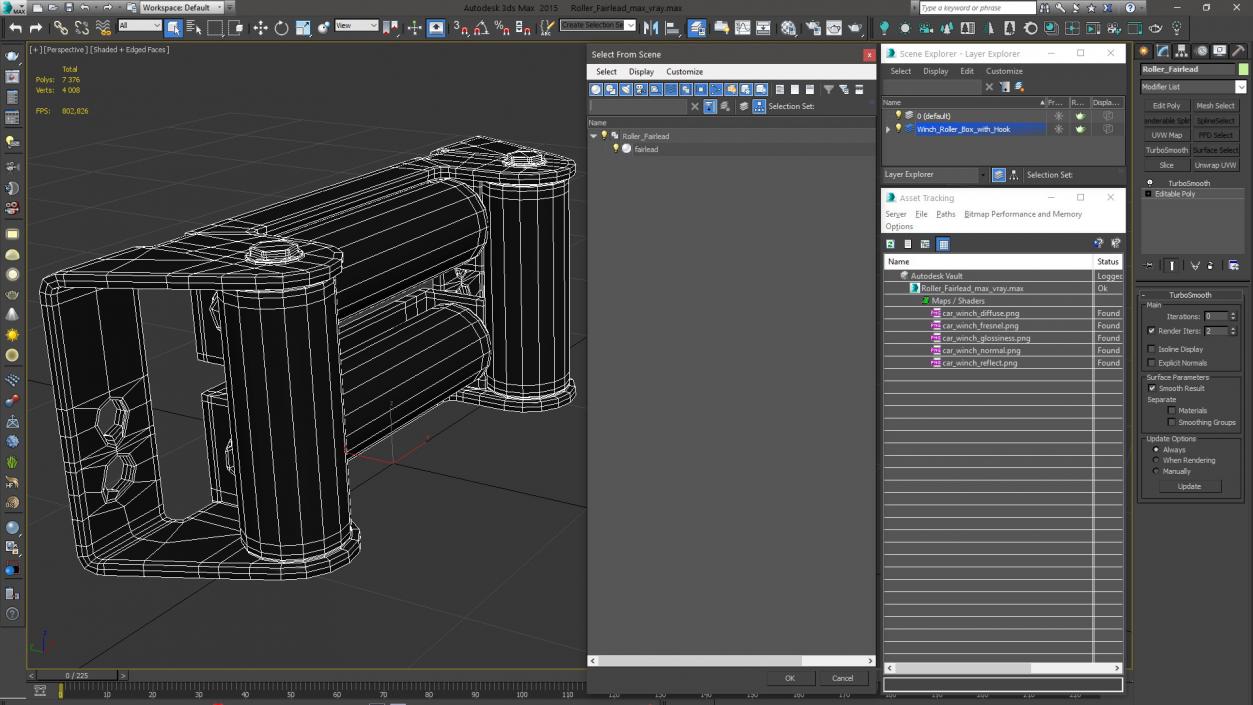 3D model Roller Fairlead