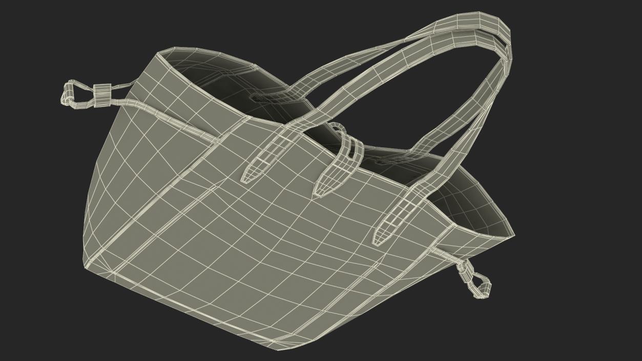 Black Shopper Tote Bag 3D