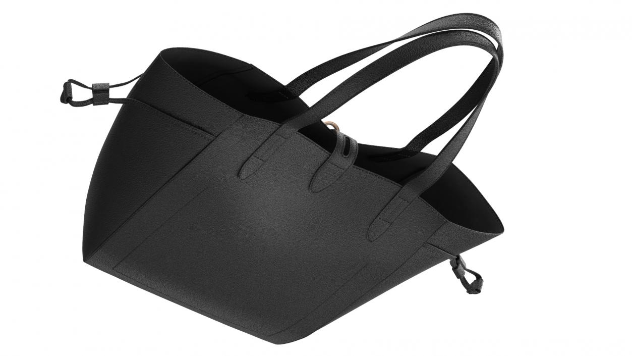 Black Shopper Tote Bag 3D