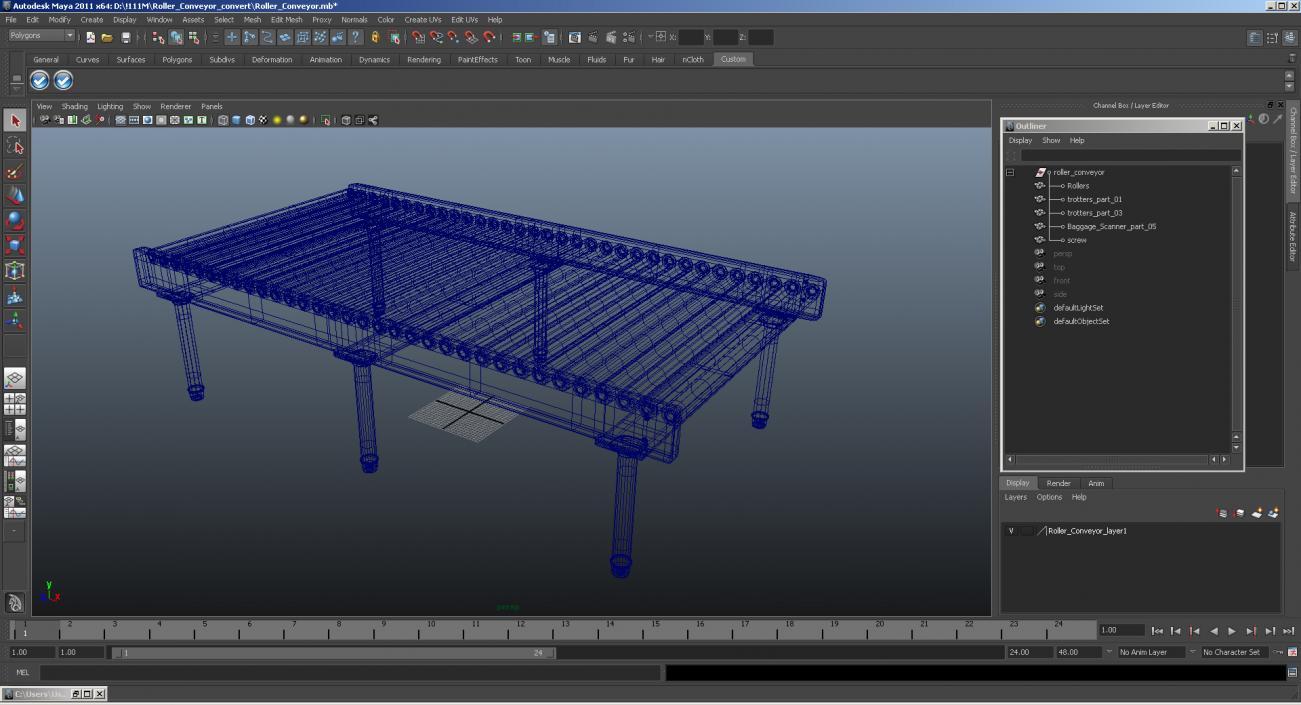 3D model Roller Conveyor