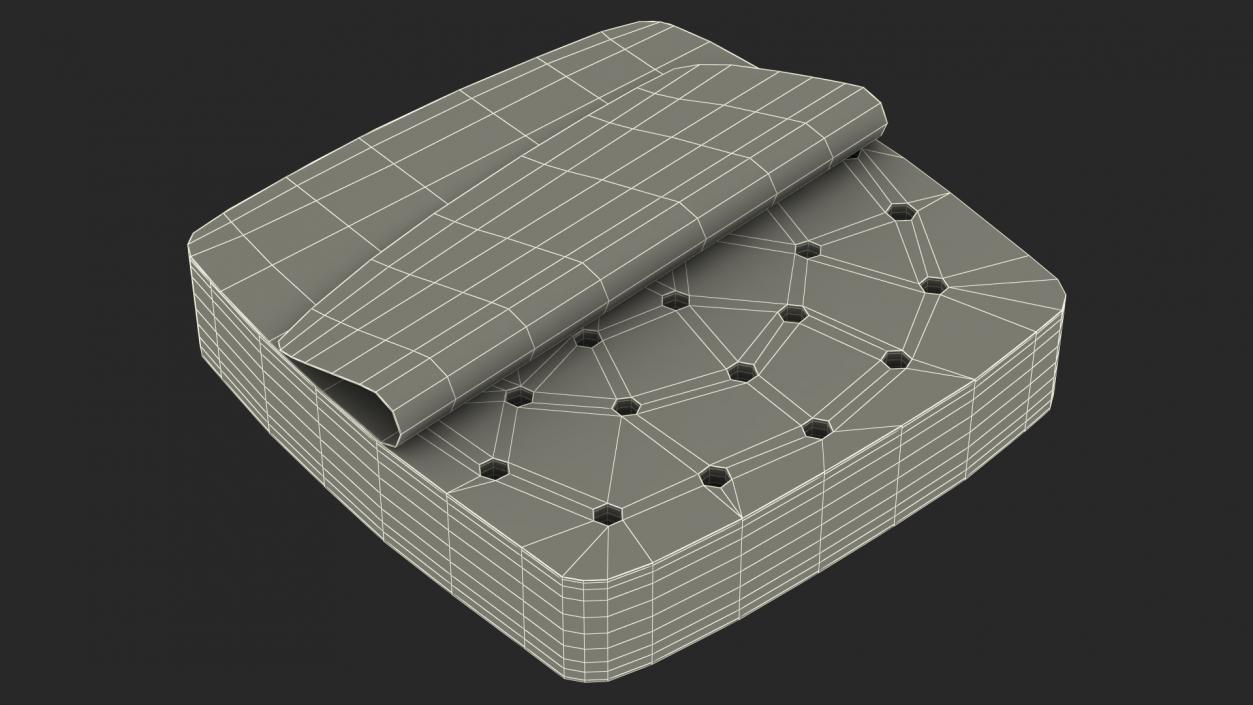 Stack of Square Disposable Paper Air Frier Liners 3D model